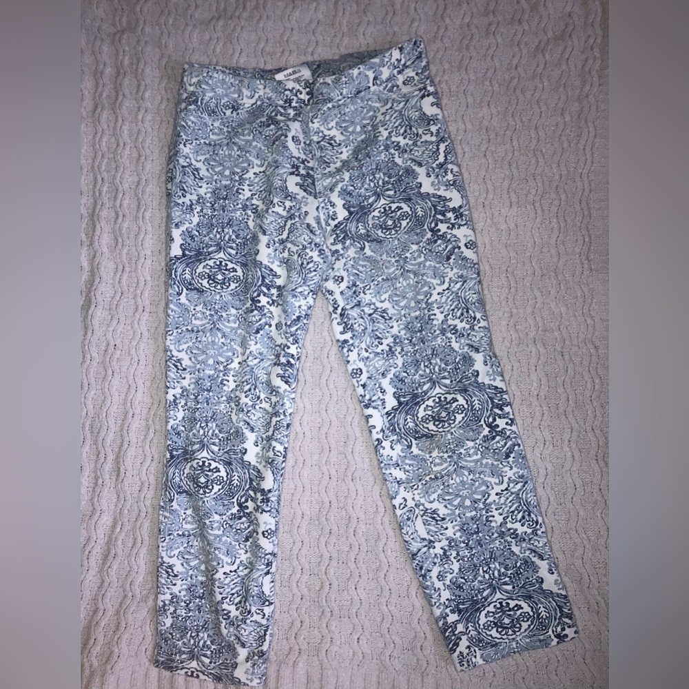 Large blue floral pattern sweats